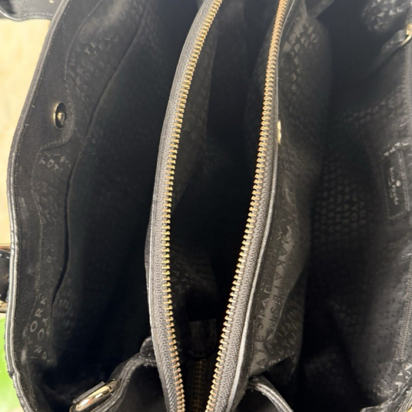 Kate Spade New York Black Saffiano Leather Satchel Crossbody Bag Gold Hardware - Picture 5 of 7